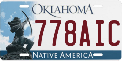 OK license plate 778AIC