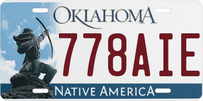 OK license plate 778AIE