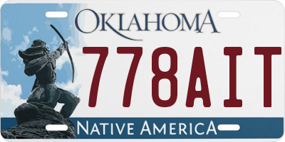 OK license plate 778AIT