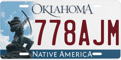 OK license plate 778AJM