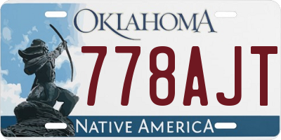 OK license plate 778AJT