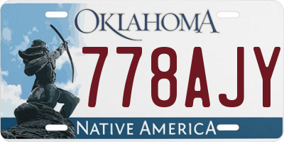 OK license plate 778AJY