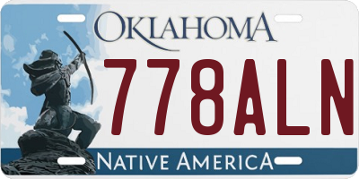 OK license plate 778ALN