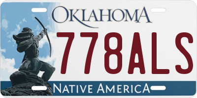 OK license plate 778ALS