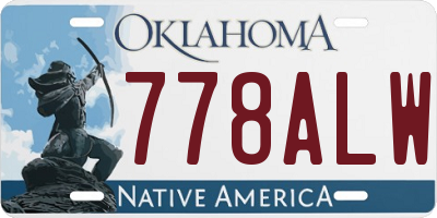 OK license plate 778ALW