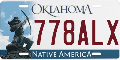 OK license plate 778ALX