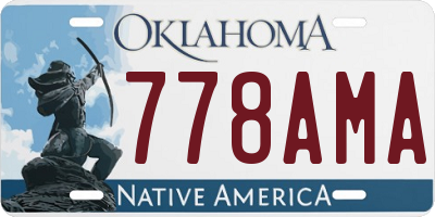 OK license plate 778AMA