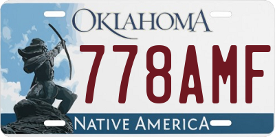 OK license plate 778AMF