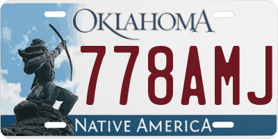 OK license plate 778AMJ