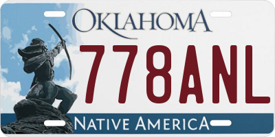 OK license plate 778ANL