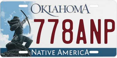 OK license plate 778ANP