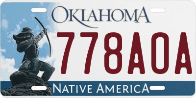 OK license plate 778AOA