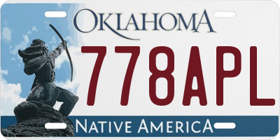 OK license plate 778APL