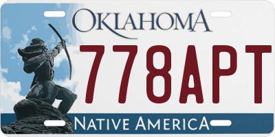 OK license plate 778APT