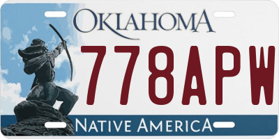 OK license plate 778APW