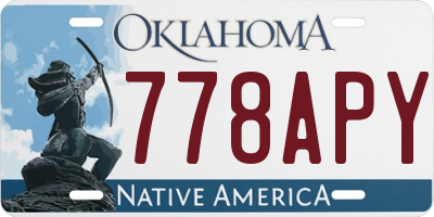 OK license plate 778APY