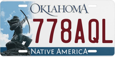 OK license plate 778AQL