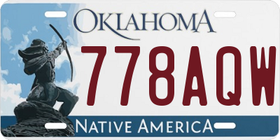 OK license plate 778AQW