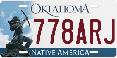 OK license plate 778ARJ