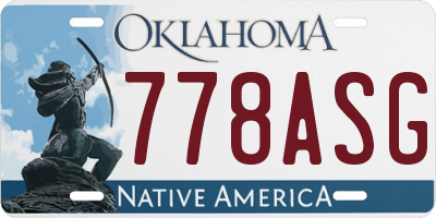 OK license plate 778ASG