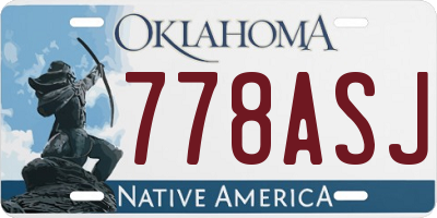 OK license plate 778ASJ