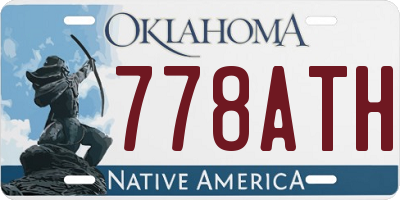 OK license plate 778ATH