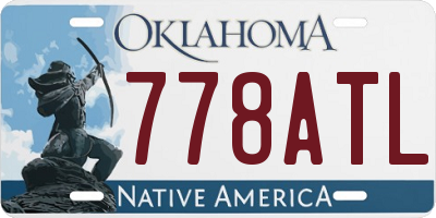 OK license plate 778ATL