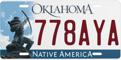 OK license plate 778AYA