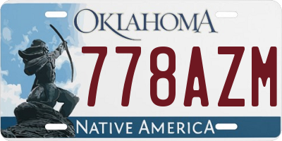 OK license plate 778AZM