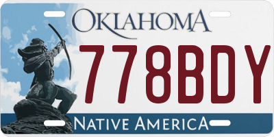 OK license plate 778BDY