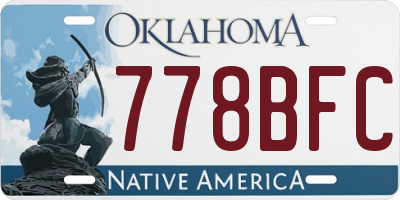 OK license plate 778BFC