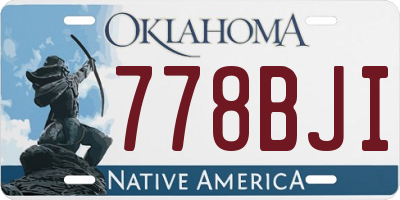 OK license plate 778BJI