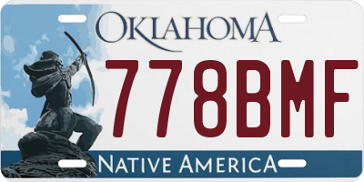 OK license plate 778BMF