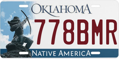 OK license plate 778BMR