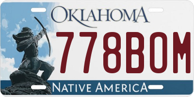 OK license plate 778BOM