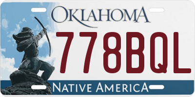 OK license plate 778BQL