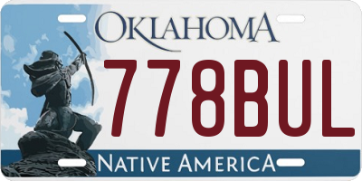 OK license plate 778BUL