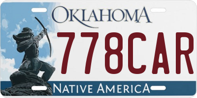 OK license plate 778CAR