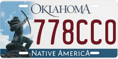 OK license plate 778CCO