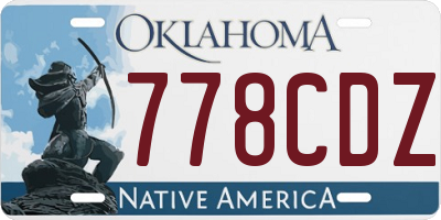 OK license plate 778CDZ