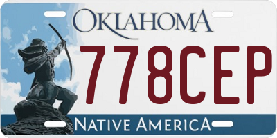 OK license plate 778CEP