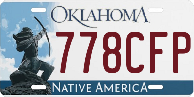 OK license plate 778CFP