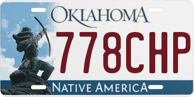 OK license plate 778CHP