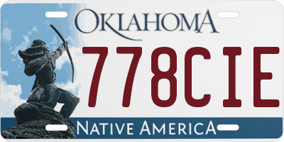 OK license plate 778CIE