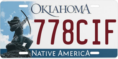 OK license plate 778CIF