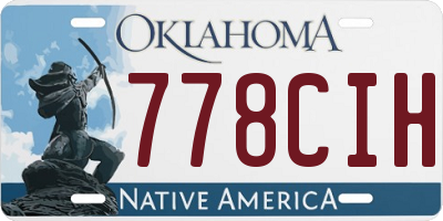 OK license plate 778CIH