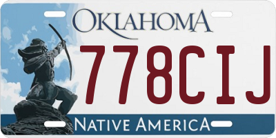 OK license plate 778CIJ