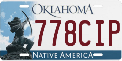OK license plate 778CIP