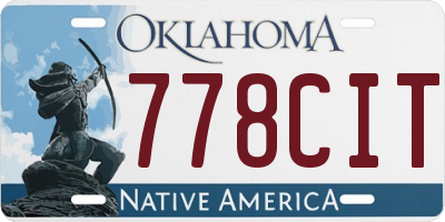 OK license plate 778CIT