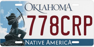 OK license plate 778CRP